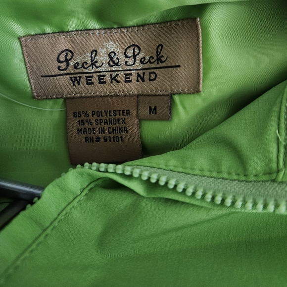 PECK & PECK Weekend Green Sleeveless Casual Summer Dress w/pockets Sz MEDIUM - Picture 6 of 8